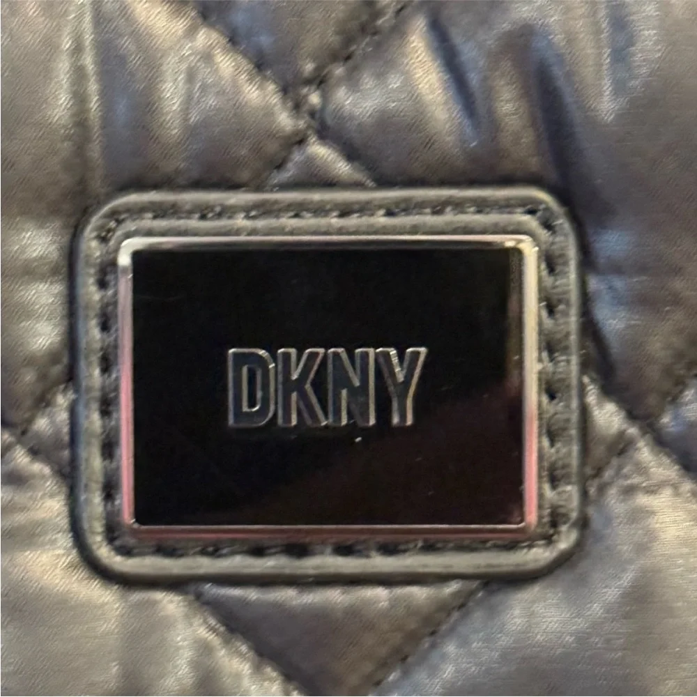 DKNY‎ Maya Metallic Black Quilted Bag